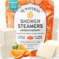 Citrus Shower Steamers Aromatherapy for Women- USA Made - Shower Bombs Aromatherapy for Women, Vapor Shower Tablets, Menthol Shower Scent Steamers Cold and Flu, Organic Shower Steamer